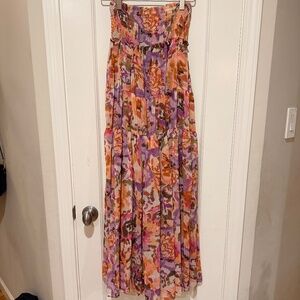 NWT MISA Los Angeles Polly Maxi Skirt in Sunset Blooms Size XS